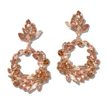109370, GEOMETRlC RHINESTONE ACCENT EVENING DANGLE EARRING
