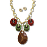 109379, GEOMETRIC ACRYLIC CHARMS STATEMENT NECKLACE