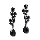 Teardrop Accent Crystal Rhinestone Evening Earring - view 2