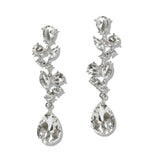 109381, TEARDROP ACCENT CRYSTAL RHINESTONE EVENING EARRING