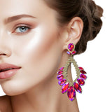 109382, OVERSIZED GLAMOROUS RHINESTONE EVENING EARRING