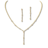 109384, CUBIC ZIRCONIA ACCENT CRYSTAL RHINESTONE NECKLACE