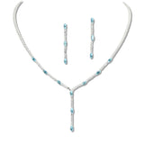 109384, CUBIC ZIRCONIA ACCENT CRYSTAL RHINESTONE NECKLACE