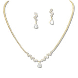 109386, CUBIC ZIRCONIA ACCENT CRYSTAL RHINESTONE NECKLACE