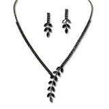 109387, MARQUISE CUBIC ZIRCONIA ACCENT CRYSTAL RHINESTONE NECKLACE