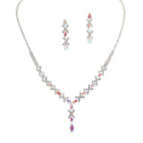 109388, CUBIC ZIRCONIA ACCENT CRYSTAL RHINESTONE NECKLACE