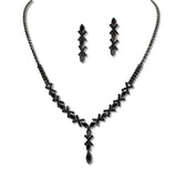 109388, CUBIC ZIRCONIA ACCENT CRYSTAL RHINESTONE NECKLACE