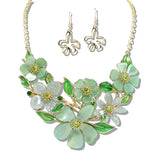 109390, FLOWER VINE CELLULOID ACETATE NECKLACE