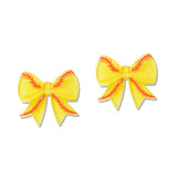 109409, GAME DAY SPORTS GLITTER ACRYLIC BOW STUD EARRING