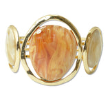 109443, GEOMETRIC CELLULOID ACETATE ACCENT HAMMERED BANGLE BRACELET