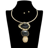 109458, GEOMETRIC RESIN CELLULOID ACETATE CHOKER NECKLACE