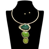 109458, GEOMETRIC RESIN CELLULOID ACETATE CHOKER NECKLACE