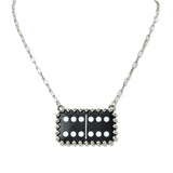109476, WESTERN DOMINO DOUBLE SIX DICE PENDANT NECKLACE