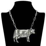 109481, WESTERN FARM ANIMAL COW STATEMENT NECKLACE