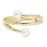 109521, PEARL ACCENT METAL OPEN BANGLE BRACELET