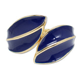 109532, BOLD ENAMEL LEAF OPEN BANGLE BRACELET