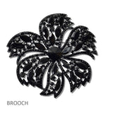 109554, BOLD FLOWER RHINESTONE BROOCH PIN
