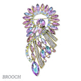 109561, OVERSIZED FLORAL RHINESTONE BROOCH PIN