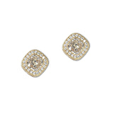 109605, GEOMETRIC CUBIC ZIRCONIA ACCENT STUD EARRING