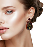 109611, GEOMETRIC CELLULOID ACETATE DANGLE EARRING