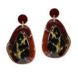 109611, GEOMETRIC CELLULOID ACETATE DANGLE EARRING