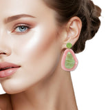 109611, SORORITY GEOMETRIC CELLULOID ACETATE DANGLE EARRING