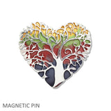 109616, HEART TREE OF LIFE MAGNETIC PIN BROOCH
