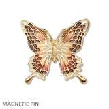 109618, BUTTERFLY ENAMEL MAGNETIC PIN BROOCH