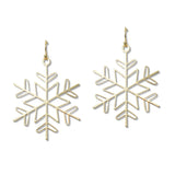 109636, CHRISTMAS SNOWFLAKE DANGLE EARRING