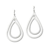 109641, CUTOUT TEARDROP LAYERED DANGLE EARRING