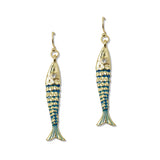 109642, OCEAN SEA LIFE FISH DANGLE EARRING