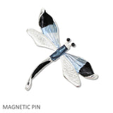109648, DRAGONFLY ENAMEL MAGNETIC BROOCH PIN