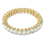 109654, OVAL RHINESTONE ACCENT STRETCH BRACELET