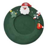 109702, CHRISTMAS THEMED SANTA TREE CANDY CANE BERET HAT