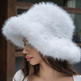 109715, PLUSH SOFT FAUX FUR BUCKET HAT