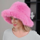 109715, PLUSH SOFT FAUX FUR BUCKET HAT