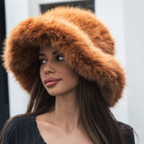 109715, PLUSH SOFT FAUX FUR BUCKET HAT