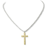 109733, TRUST ENGRAVED CROSS PENDANT NECKLACE