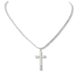 109733, TRUST ENGRAVED CROSS PENDANT NECKLACE
