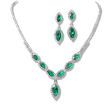 109781, MARQUISE ACCENT CRYSTAL RHINESTONE NECKLACE