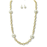 109786, BOLD PEARL ACCENT LONG CHAIN NECKLACE