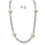 109786, BOLD PEARL ACCENT LONG CHAIN NECKLACE