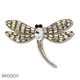 109809, DRAGONFLY RHINESTONE BROOCH PIN