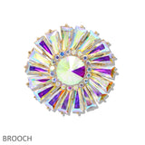 109810, SUNBURST RHINESTONE BROOCH PIN