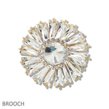 109810, SUNBURST RHINESTONE BROOCH PIN