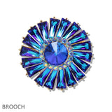 109810, SUNBURST RHINESTONE BROOCH PIN