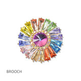 109810, SUNBURST RHINESTONE BROOCH PIN