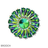 109810, SUNBURST RHINESTONE BROOCH PIN