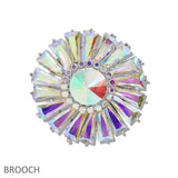 109810, SUNBURST RHINESTONE BROOCH PIN