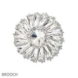 109810, SUNBURST RHINESTONE BROOCH PIN